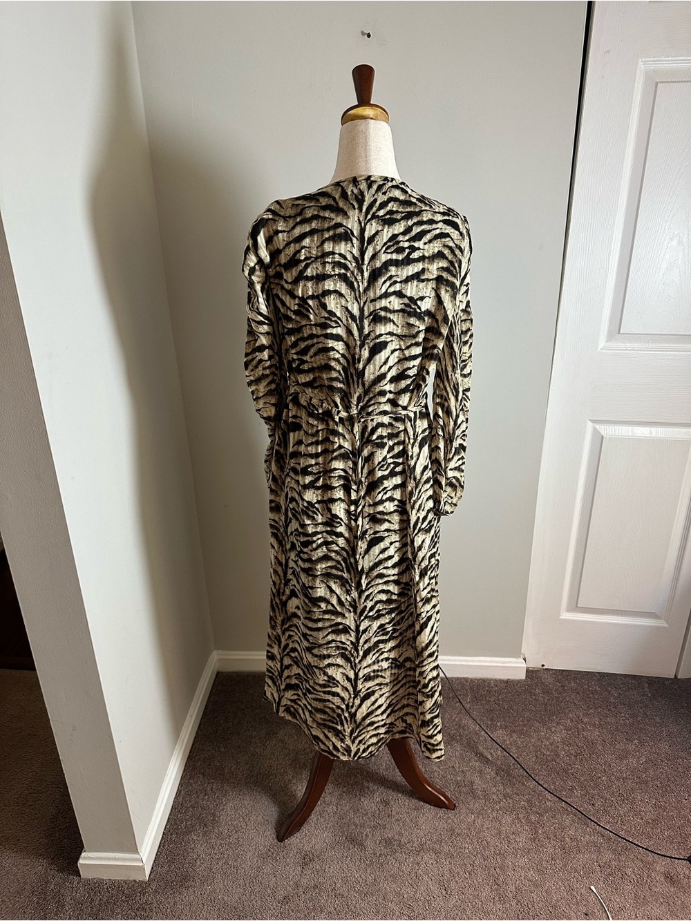 ba&sh Imany Zebra Print Midi Dress - Picture 6 of 10